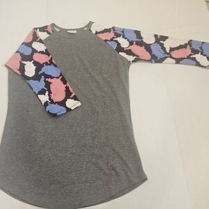 Womens baseball style 3/4 length sleeve Americana top size small